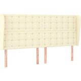  Vzglavje z ušesi krem 163x23x118/128 cm umetno usnje, (20952784) | Shoptok.si