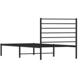  Metalni okvir za krevet s uzglavljem crni 80x200 cm | Eponuda.com