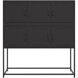  Komoda crna 100,5 x 39 x 107 cm od čelika | shoptok.hr
