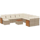 Maison Chic Seti vrtnega pohištva - Vrtna garnitura - Vrtni pohištvo set 12-delna z blazinami bež poli ratan, (21811057) | Shoptok.si
