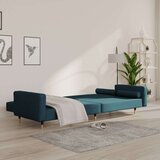  Dvosjed na razvlačenje s dva jastuka plavi baršunasti | shoptok.hr