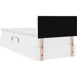  Krevet s prostorom za pohranu s LED-om Čista bijela 90 x 190 cm - Bijelo 90 x 190 cm | shoptok.hr