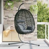  Viseća jaja stolica Antracit i crna 104 x 100 x 191 cm | shoptok.hr