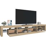TV ormarić s LED svjetlima boja hrasta sonome 260x36,5x40 cm | Eponuda.com
