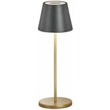 Fischer & Honsel Crna/u zlatnoj boji LED stolna lampa s metalnim sjenilom (visina 34 cm) Cosenza –