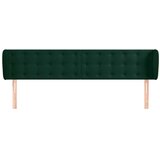  Uzglavlje s ušima tamnozeleno 163x23x78/88 cm baršunasto | shoptok.hr