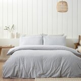 Catherine Lansfield Siva enojna flanelna posteljnina 135x200 cm Stripe – | Shoptok.si