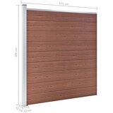 vidaXL vrtna ograda WPC 175 x 186 cm smeđa | shoptok.hr