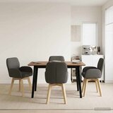  Okretne blagovaonske stolice 4 pcs Bouclé Tamnosiva | Eponuda.com