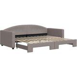  Dnevni krevet na razvlačenje smeđesivi 90 x 200 cm od tkanine | shoptok.hr