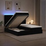 Krevet od pjene s madracem i LED-om Crna 200 x 200 cm Baršun | shoptok.hr
