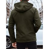 DStreet Men's softshell jacket with hood, green Cene