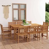  9-dijelni vrtni blagovaonski set od masivne tikovine | shoptok.hr