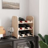 vidaXL Stojalo za vino 33x25x37 cm trdna borovina | Shoptok.si