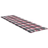 Jastuk za ležaljku crveni karirani 200x70x3 cm tkanina Oxford | shoptok.hr