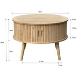 Premium Living Klubska Miza Skandi, Naravne Barve | Shoptok.si