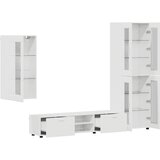  Set TV komoda FLORIN 3 kom. Visoki sjaj bijela | shoptok.hr