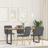vidaXL Jedilni stoli 4 kosi temno sivo blago | Shoptok.si