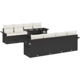 9 komada set vrtnih sofa s jastučićima crni poli ratan | shoptok.hr
