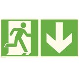 Signal rute za izbjegavanje aluminij Izlaz u nuždi desno, smjer prema dolje SafetyMarking 15.0079 (Š x V) 400 mm x 200 | Eponuda.ba