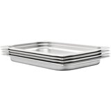 vidaXL Gastronomske posode 4 kosi GN 1/1 40 mm nerjaveče jeklo | Shoptok.si