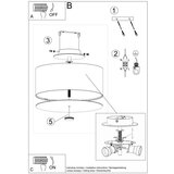  Stropna svetilka SKALA 30 bela, (21347544) | Shoptok.si