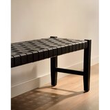 Kave Home Crna kožna klupa Calixta – | shoptok.hr