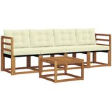  Set vanjskih sofa 5 kom. Prirodna i krem | shoptok.hr