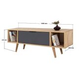 Hanah home TV ormarić, antracit Slike