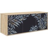 vidaXL TV ormar za montažu na zid DOKKUM 102 x 33 x 40 cm Hrast sonoma - Hrast sonoma Plavi afti uzorak | shoptok.hr