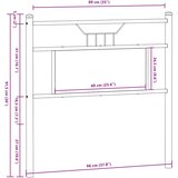  Zamjensko uzglavlje boja hrasta sonome 90 cm konstruirano drvo i čelik | shoptok.hr