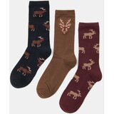 Sinsay 3-pack čarapa s pamukom s motivom jelena | shoptok.hr