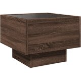  Noćni ormarić s beskonačnim LED boja smeđeg hrasta 40x40x30 cm | shoptok.hr