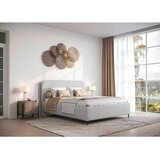 MID.YOU OBLAZINJENA POSTELJA 180 cm x 200 cm , les, tekstil, leseni material siva | Shoptok.si
