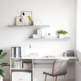 Plutajuće zidne police 2 kom boja betona 120x23,5x3,8 cm MDF | Eponuda.com