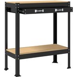  Radne klupe s ladicama Crna 81 x 41 x 145 cm Konstruirano drvo Slike