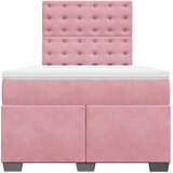  Krevet s oprugama i madracem ružičasti 120 x 190 cm baršunasti | shoptok.hr