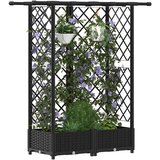  Povišeni krevet s mrežom i krovom Crna 124 x 40 x 123 cm PP | shoptok.hr