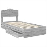  Krevet s od storage Siva Sonoma 90 x 190 cm Konstruirano drvo | shoptok.hr