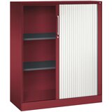 C+P Omara z rolojem ASISTO, višina 1292 mm, širina 1000 mm, rubinasto rdeče/prometno bele barve | Shoptok.si