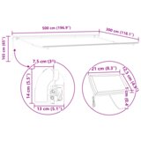 vidaXL Ručno uvlačiva tenda s LED-om Bež 500x300 cm, Zamjenska tkanina za tendu 5x3 m Bež | shoptok.hr