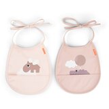 Done By Deer portikle za bebe Playground Happy Clouds, 2 komada, Roze u