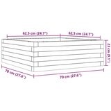  Vrtno cvetlično korito 70x70x23 cm trden les douglas, (21266452) | Shoptok.si