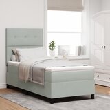vidaXL Box Spring Krevet s Madracem Svijetlo Siva 80x200 cm Baršun | shoptok.hr