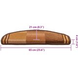  Otirači za stepenice samoljepljivi 10 kom 65x21x4 cm smeđi | shoptok.hr