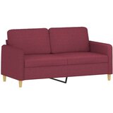  3-dijelni set sofa s jastucima crvena boja vina od tkanine | shoptok.hr