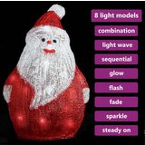 vidaXL LED božićna akrilna figura Djeda Mraza unutarnja i vanjska 28cm | shoptok.hr