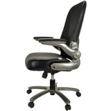 MID.YOU VRTLJIVI STOL tekstil, usnje črna | Shoptok.si