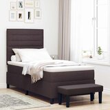 Krevet s opruga kutije Tamno smeđa 100 x 200 cm tkanina | shoptok.hr