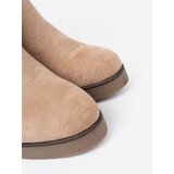 Shelvt Beige wedge boots with a decorative buckle | Shoptok.si